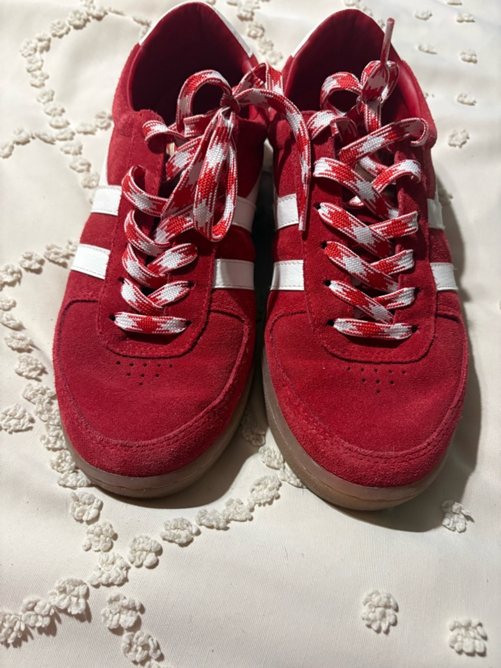 Women’s red gola sneakers